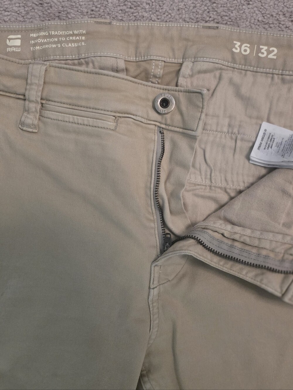 Slim G-Star Men's Tan Chinos - Neutral Casual Pants